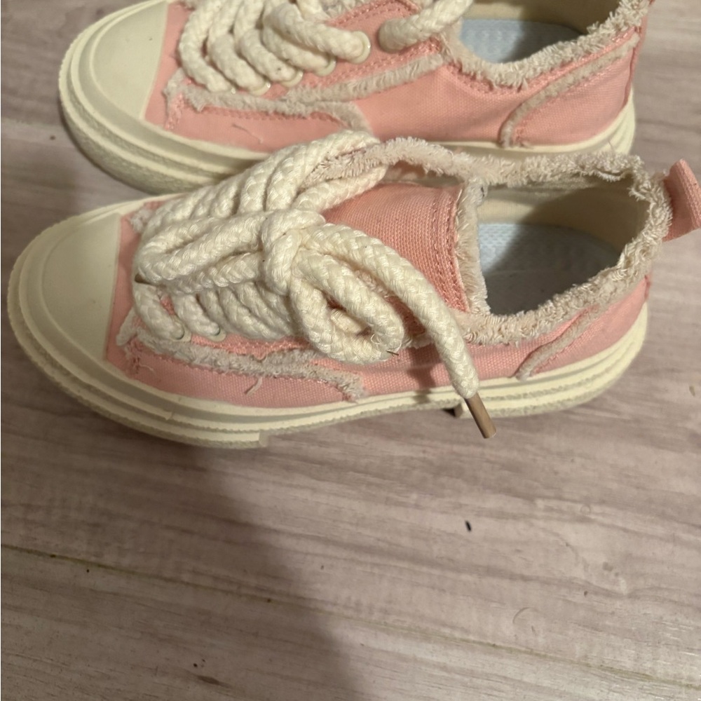 Pink Shoes with Cream Accents